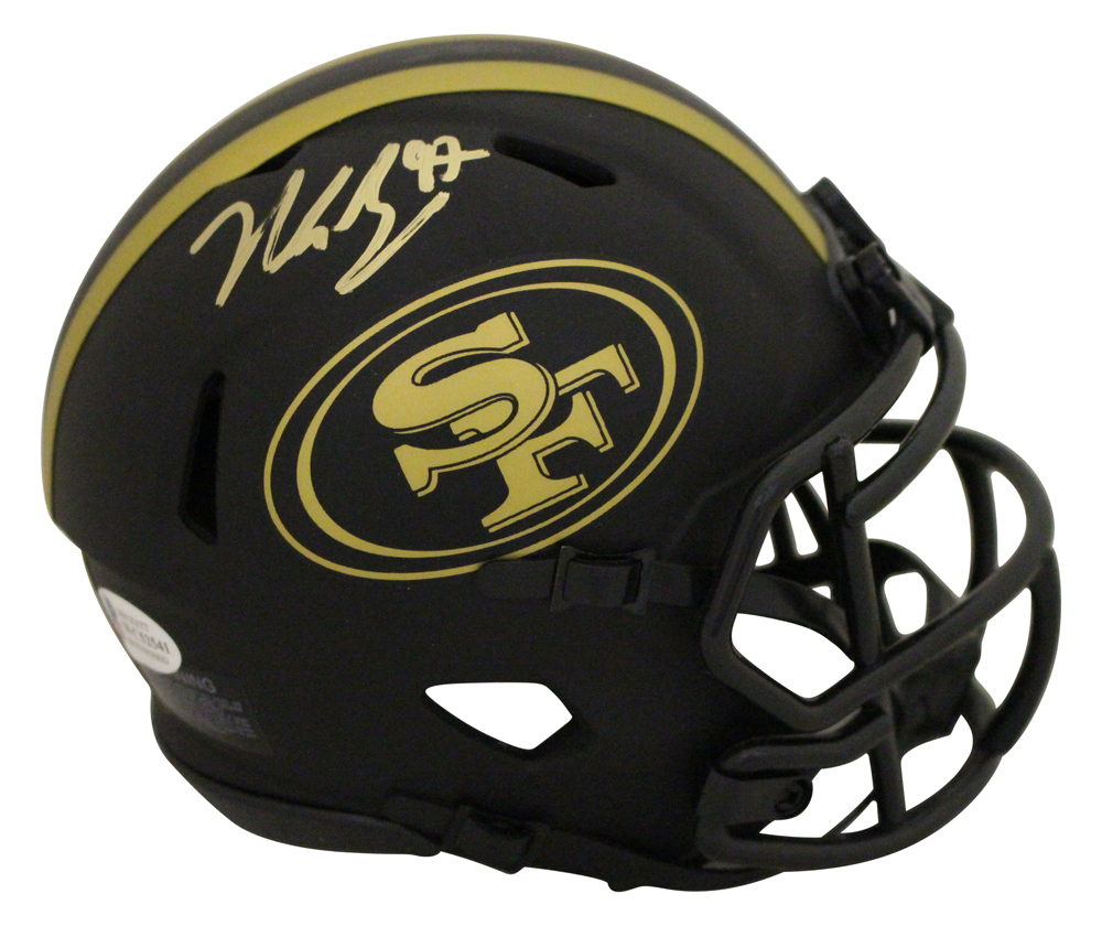 Nick Bosa Autographed/Signed San Francisco 49ers Eclipse Mini Helmet BAS 29418