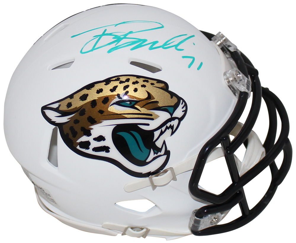 Tony Boselli Autographed Jacksonville Jaguars Flat White Mini Helmet BAS