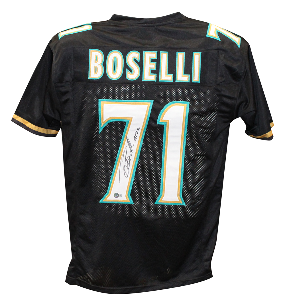 Tony Boselli Autographed Jacksonville Jaguars Pro Style Black XL Jersey  BAS 