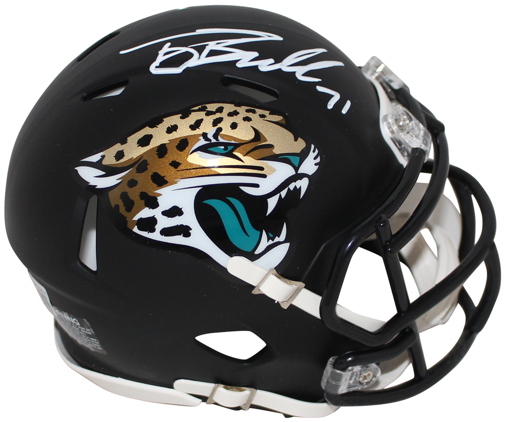 Tony Boselli Autographed Jacksonville Jaguars Flat Black Mini Helmet BAS