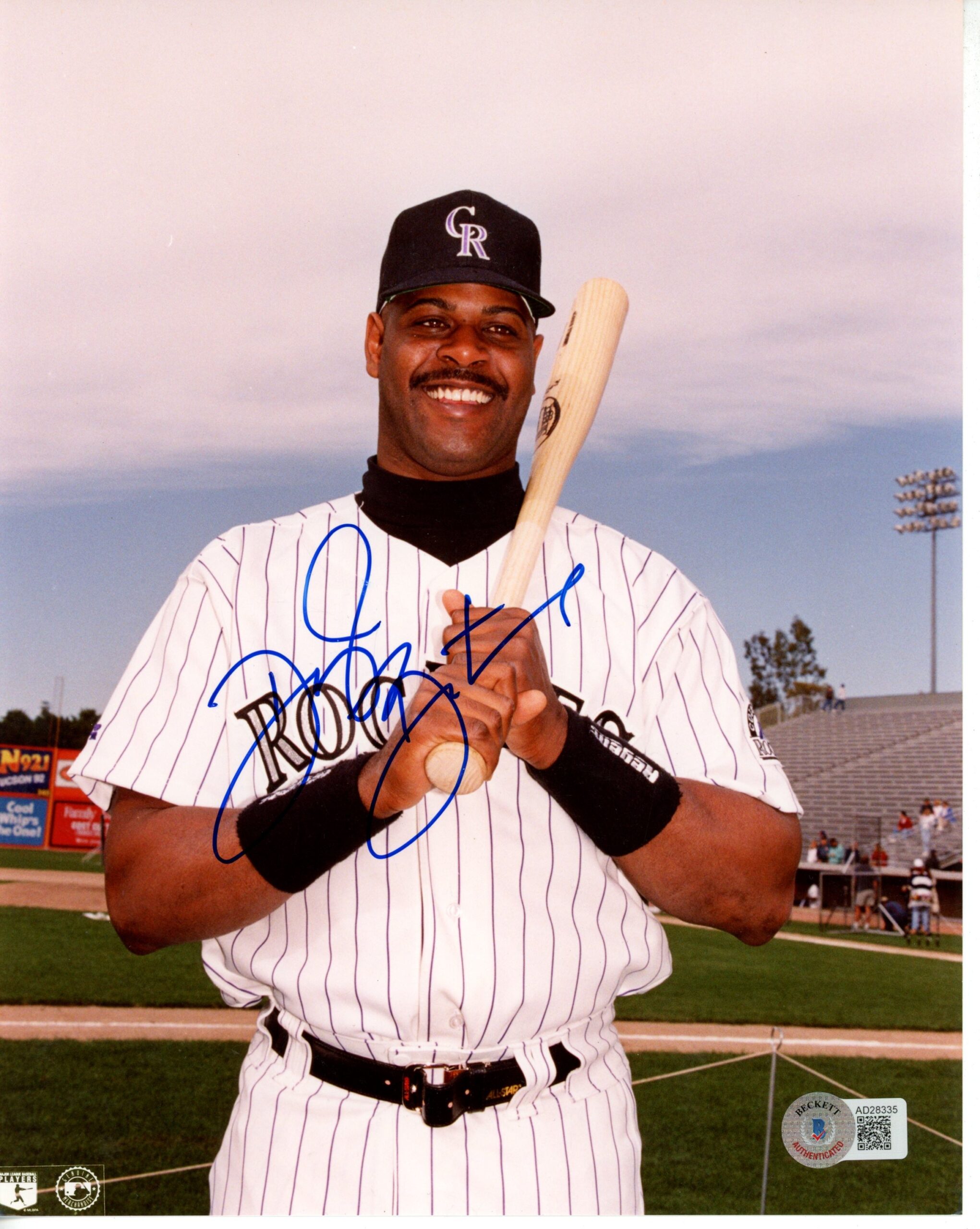 Daryl Boston Autographed/Signed Colorado Rockies 8x10 Photo Beckett 55851