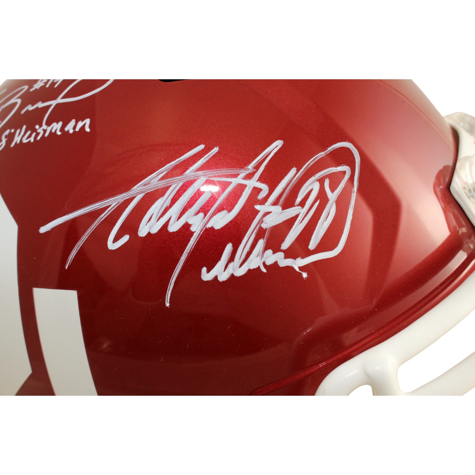 Sam Bradford Peterson Bosworth Signed Oklahoma Sooners F/S Helmet Beckett 54255