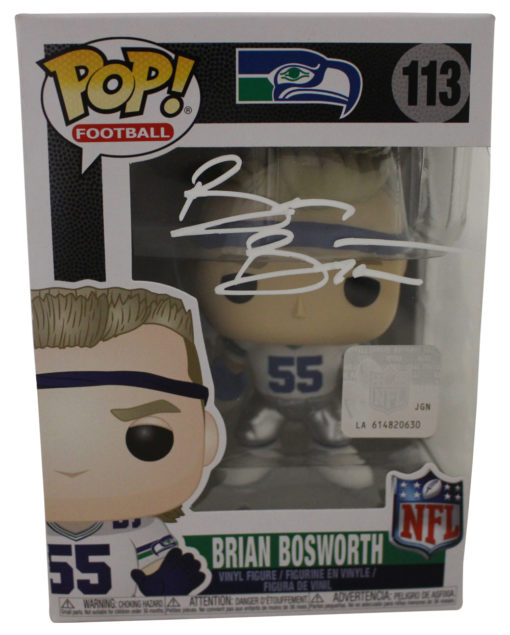 Brian Bosworth Autographed Seattle Seahawks NFL Funko Pop #113 BAS 26632