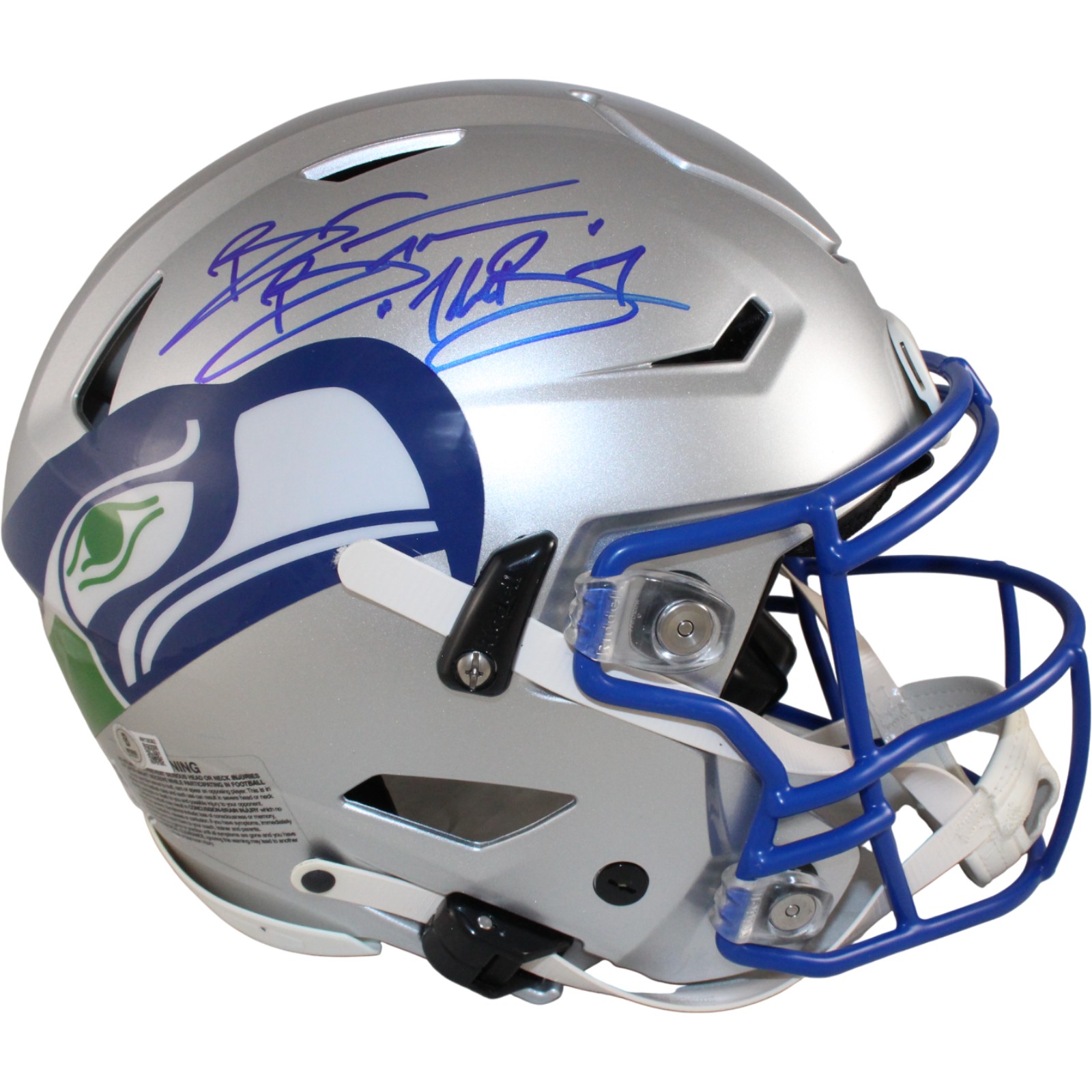 Brian Bosworth Signed Seattle Seahawks Speedflex TB Helmet Boz Beckett 54047
