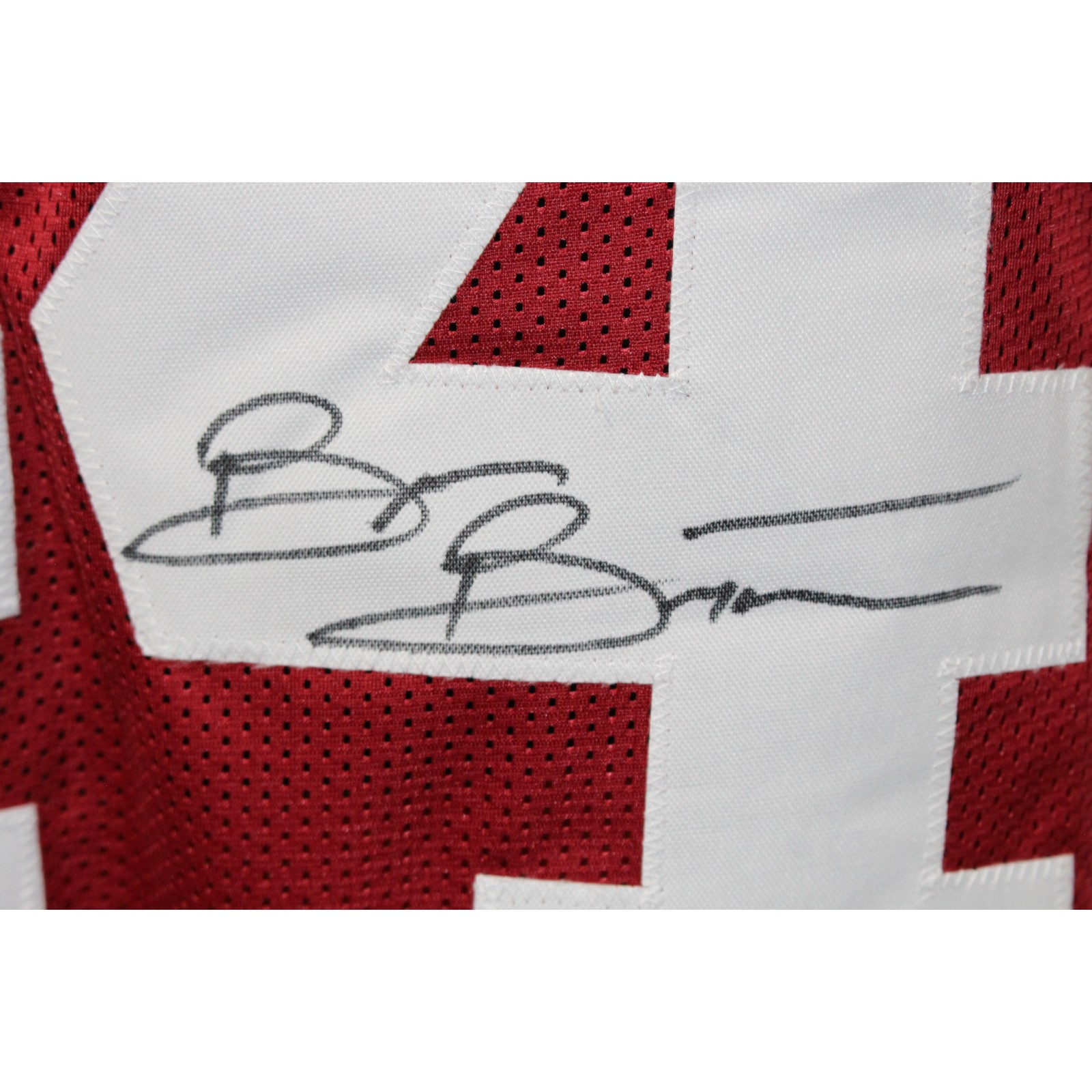 Brian Bosworth Autographed College Style XL Red Jersey Beckett Witness 54285