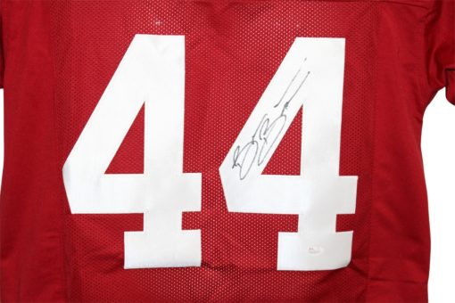 Brian Bosworth Autographed/Signed College Style Red XL Jersey JSA 25099