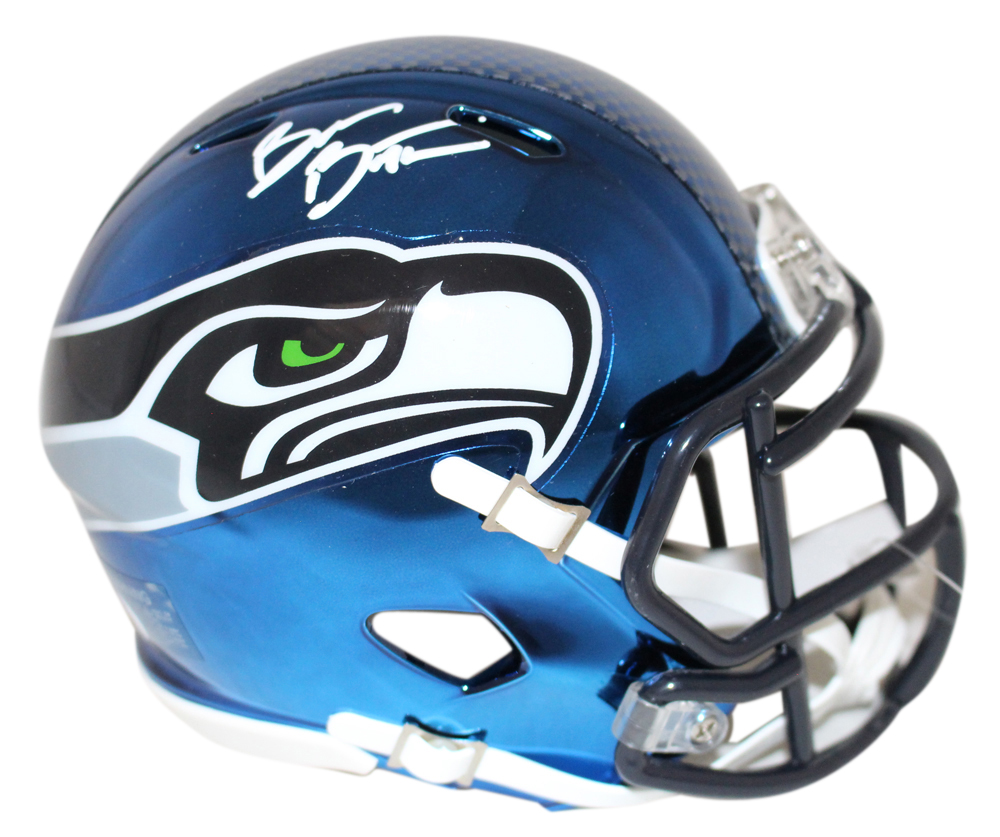 Brian Bosworth Autographed Seattle Seahawks Chrome Mini Helmet BAS