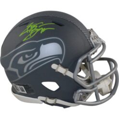 Brian Bosworth Autographed Seattle Seahawks Slate Mini Helmet Beckett WIT 54739