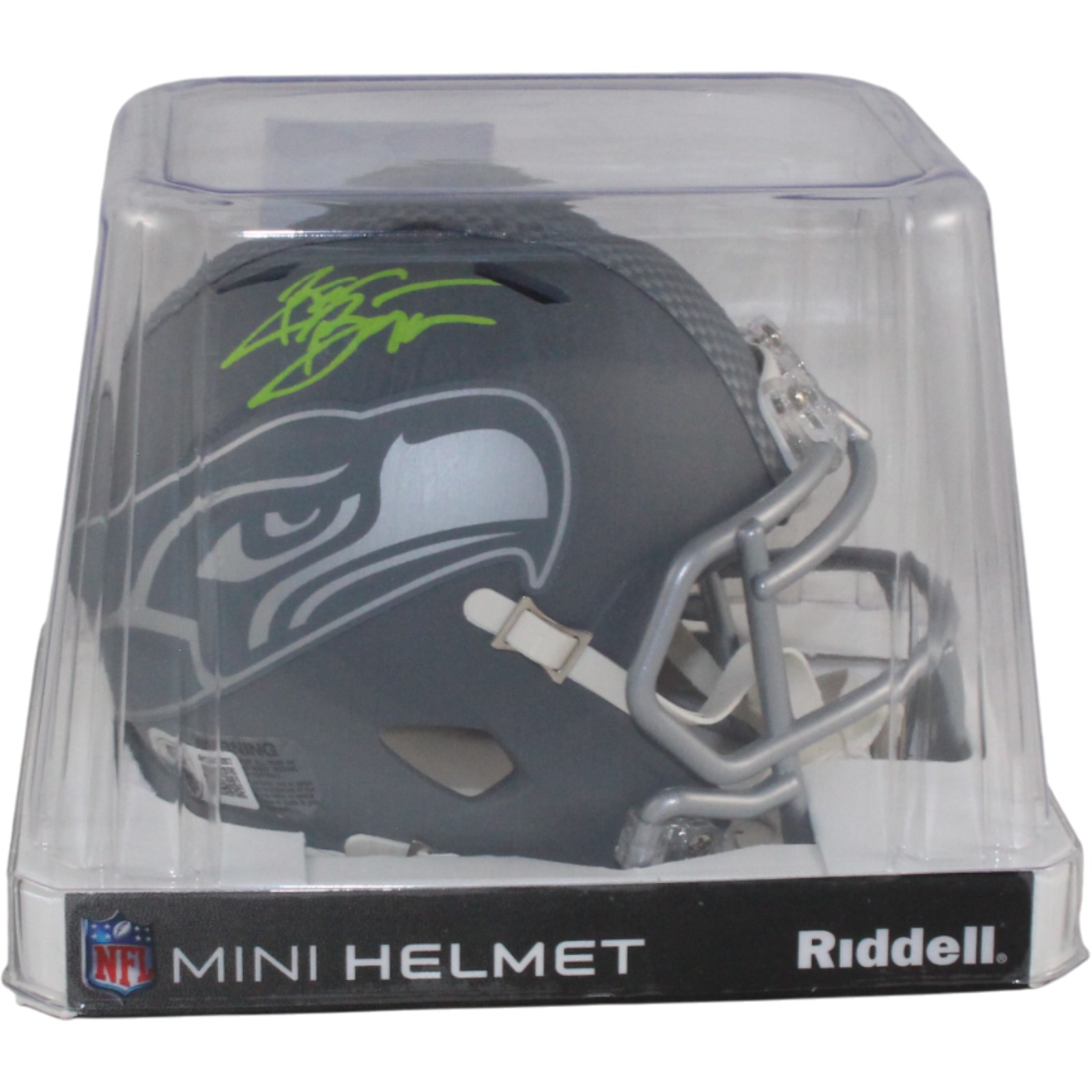 Brian Bosworth Autographed Seattle Seahawks Slate Mini Helmet Beckett WIT 54739 5 Brian Bosworth Autographed Seattle Seahawks Slate Mini Helmet Beckett WIT 54739