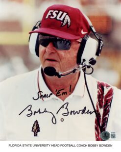 Bobby Bowden Signed Florida State Seminoles 8x10 Photo Scalp Em Beckett 56643