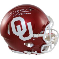 Sam Bradford Autographed Oklahoma Sooners Authentic Helmet Heisman Beckett 54272