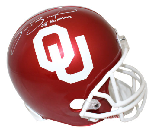 Sam Bradford Autographed Oklahoma Sooners Replica Helmet Heisman BAS 26647