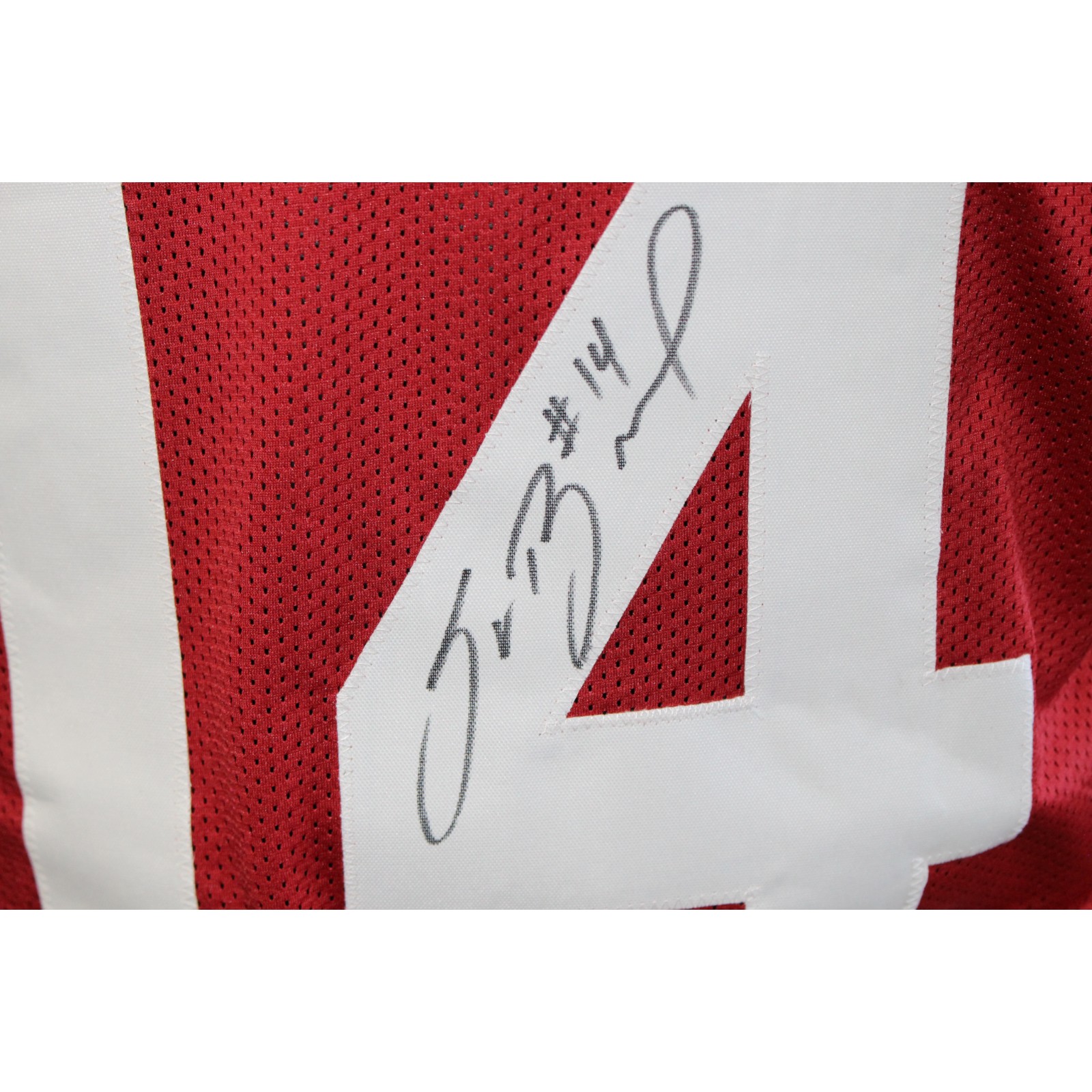 Sam Bradford Autographed College Style XL Red Jersey Beckett Witness 54286