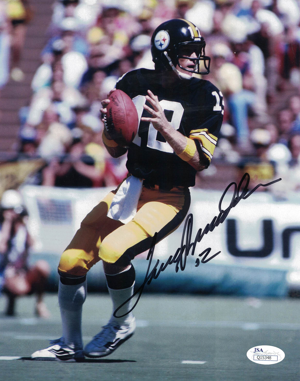Terry Bradshaw Autographed/Signed Pittsburgh Steelers 8×10 Photo JSA