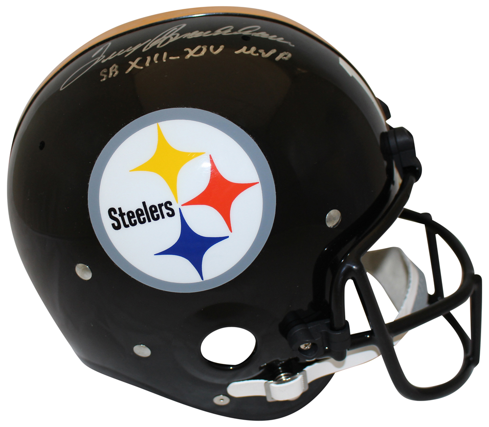 Terry Bradshaw Autographed Pittsburgh Steelers Custom TK Helmet Beckett