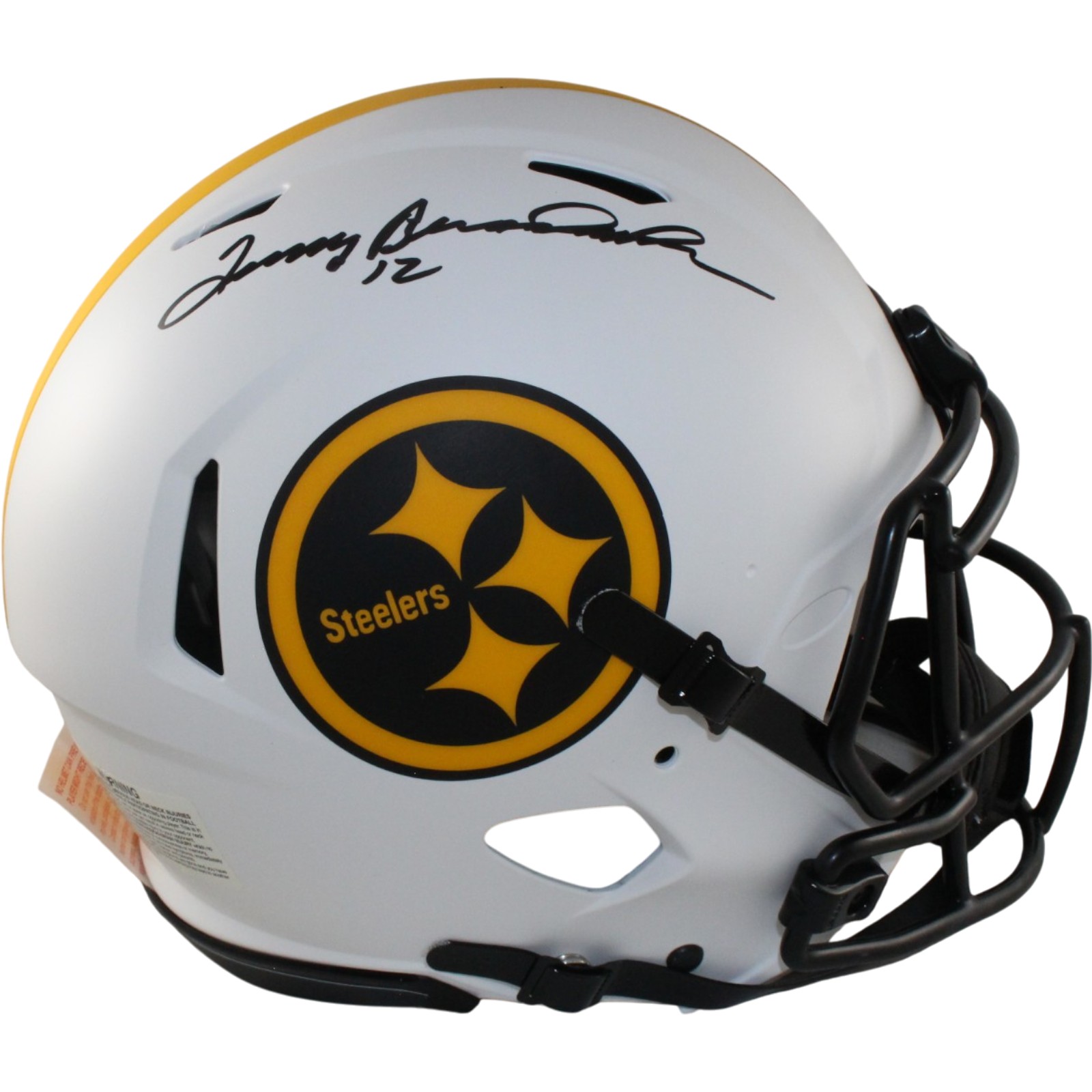 Terry Bradshaw Autographed Pittsburgh Steelers Pro Lunar Helmet Beckett W 56876 1 Terry Bradshaw Autographed Pittsburgh Steelers Pro Lunar Helmet Beckett W 56876