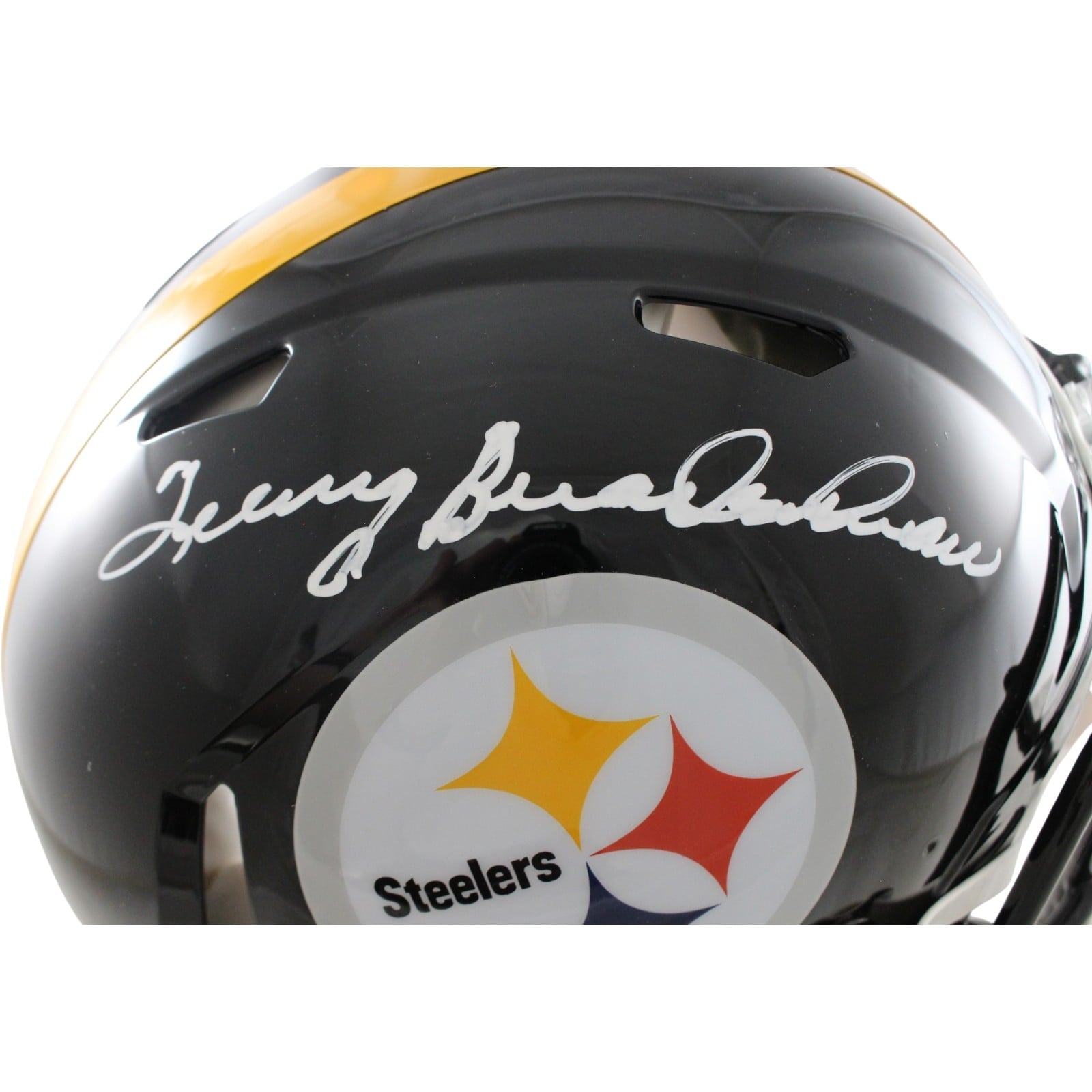 Terry Bradshaw Autographed Pittsburgh Steelers Pro TB Helmet Beckett W 58318 2 Terry Bradshaw Autographed Pittsburgh Steelers Pro TB Helmet Beckett W 58318