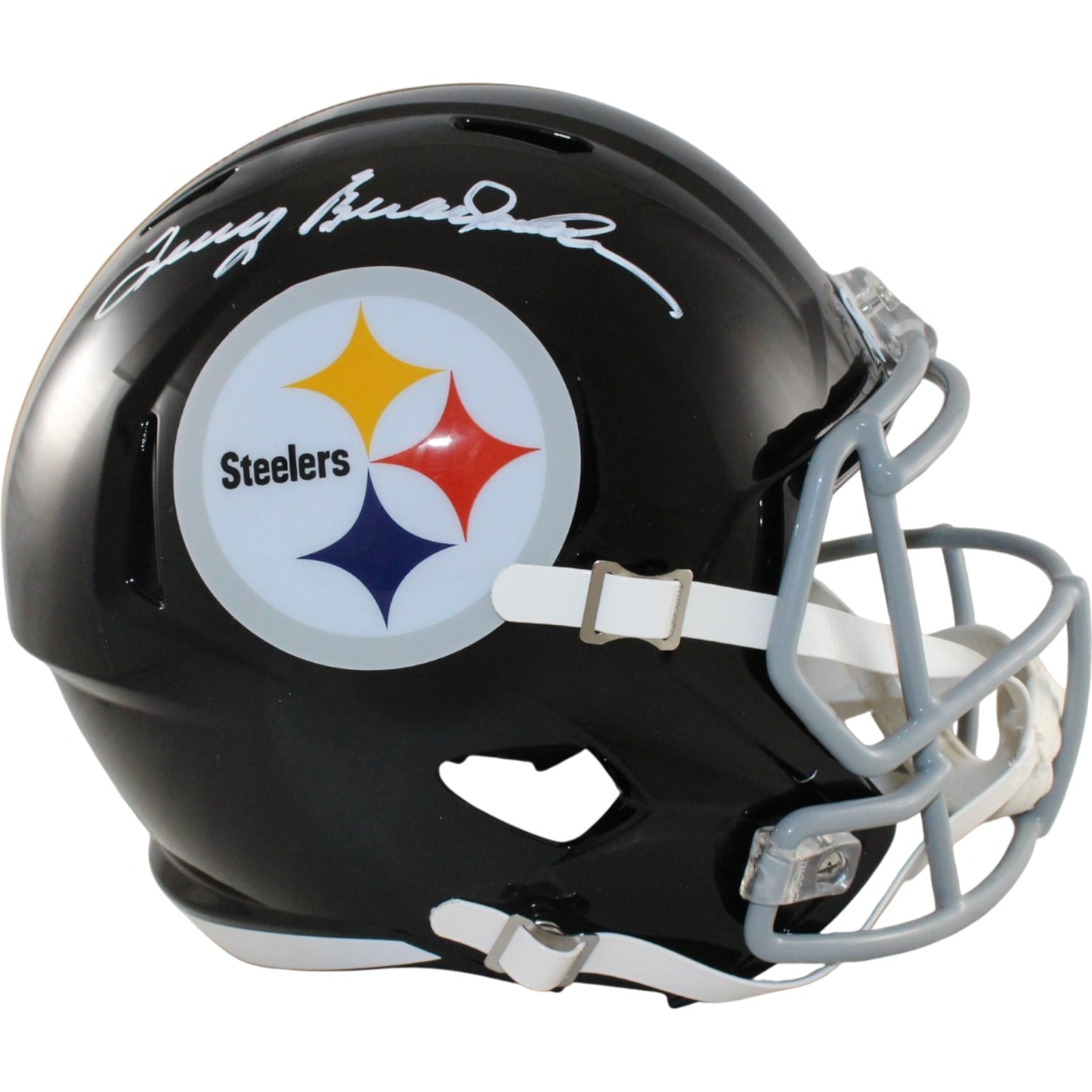 Terry Bradshaw Autographed Pittsburgh Steelers F/S TB Helmet Beckett WIT 58319 1 Terry Bradshaw Autographed Pittsburgh Steelers F/S TB Helmet Beckett WIT 58319