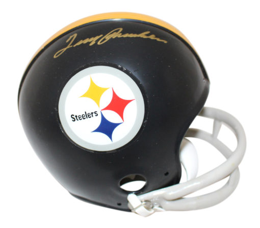 Terry Bradshaw Autographed Pittsburgh Steelers 2 Bar Mini Helmet JSA 24534