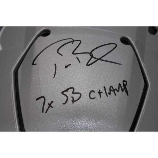 Tom Brady Autographed New England Patriots SpeedFlex Helmet Insc FAN 46982