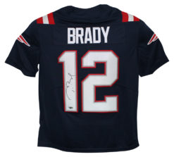 Tom Brady Signed New England Patriots Blue Nike Limited L Jersey FAN