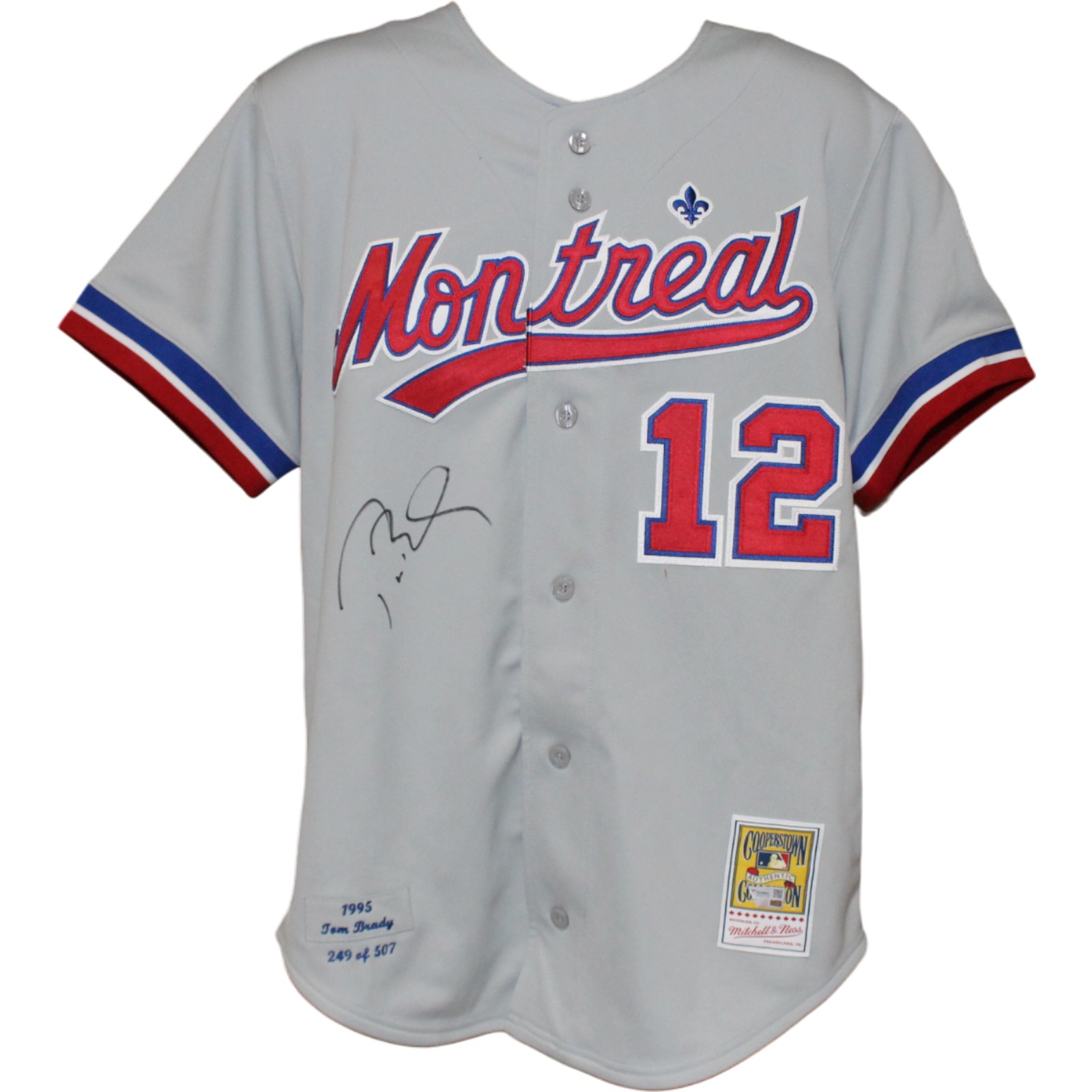 Tom Brady Signed Montreal Expos Mithcell and Ness Limited Jersey Fanatics 53852