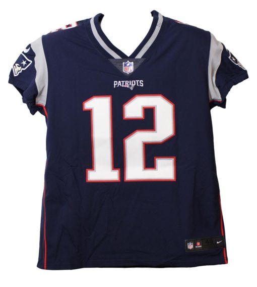 Tom Brady Signed New England Patriots Nike Blue 48 Elite Jersey Tristar 22172