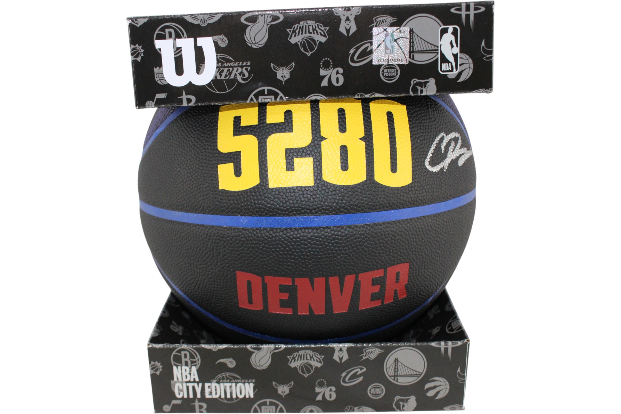 Christian Braun Autographed Denver Nuggets 5280 Edition Basketball Beckett 52722