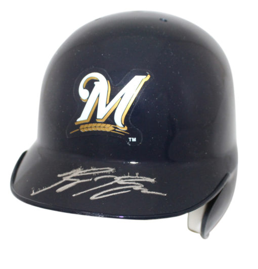 Ryan Braun Autographed/Signed Milwaukee Brewers Mini Batting Helmet JSA 24537
