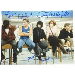 Nelson Estevez Ringwald Hall Sheedy Signed Breakfast Club 11x14 Photo BAS 54381