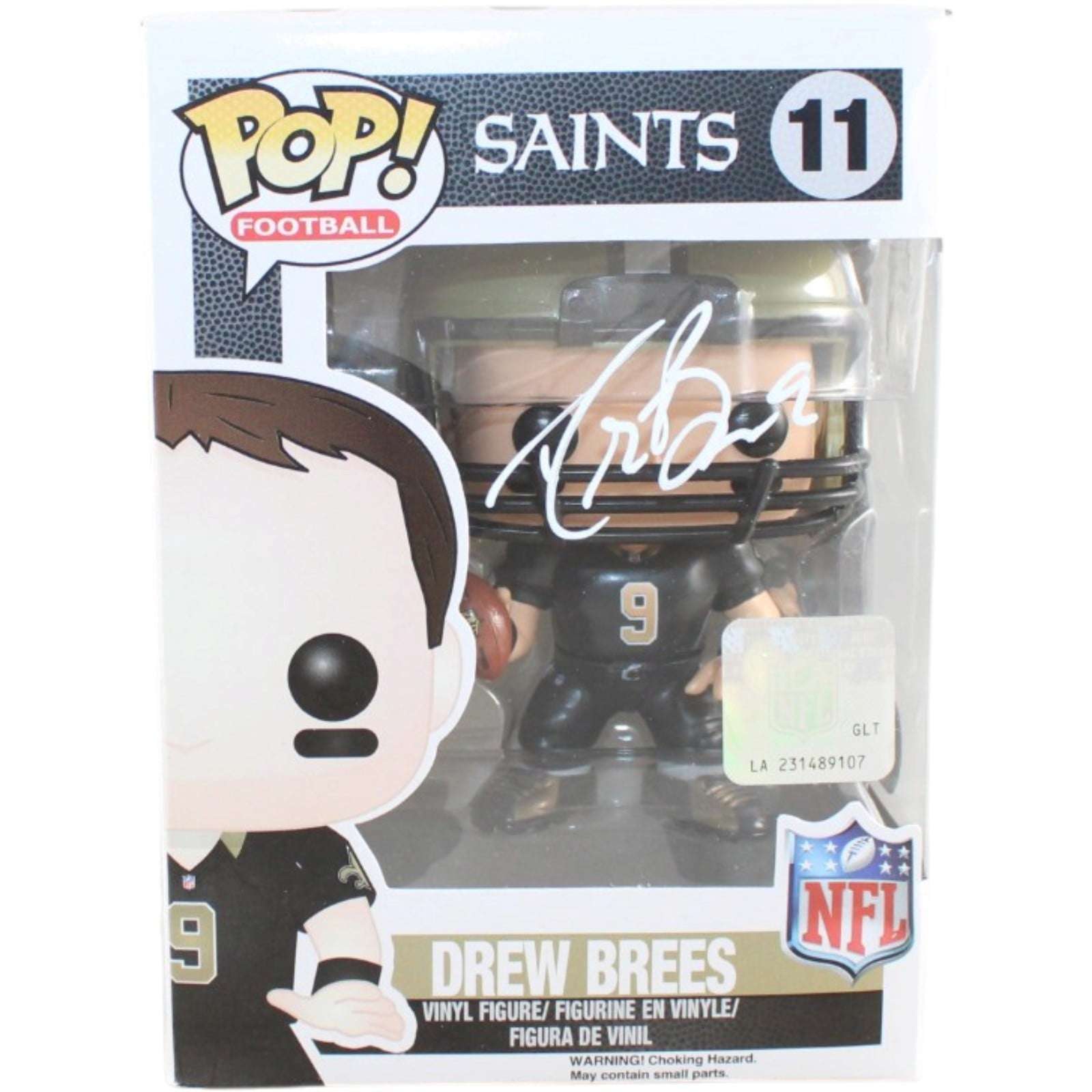 Drew Brees Autographed/Signed New Orleans Saints Funko #11 Beckett Witness 58691