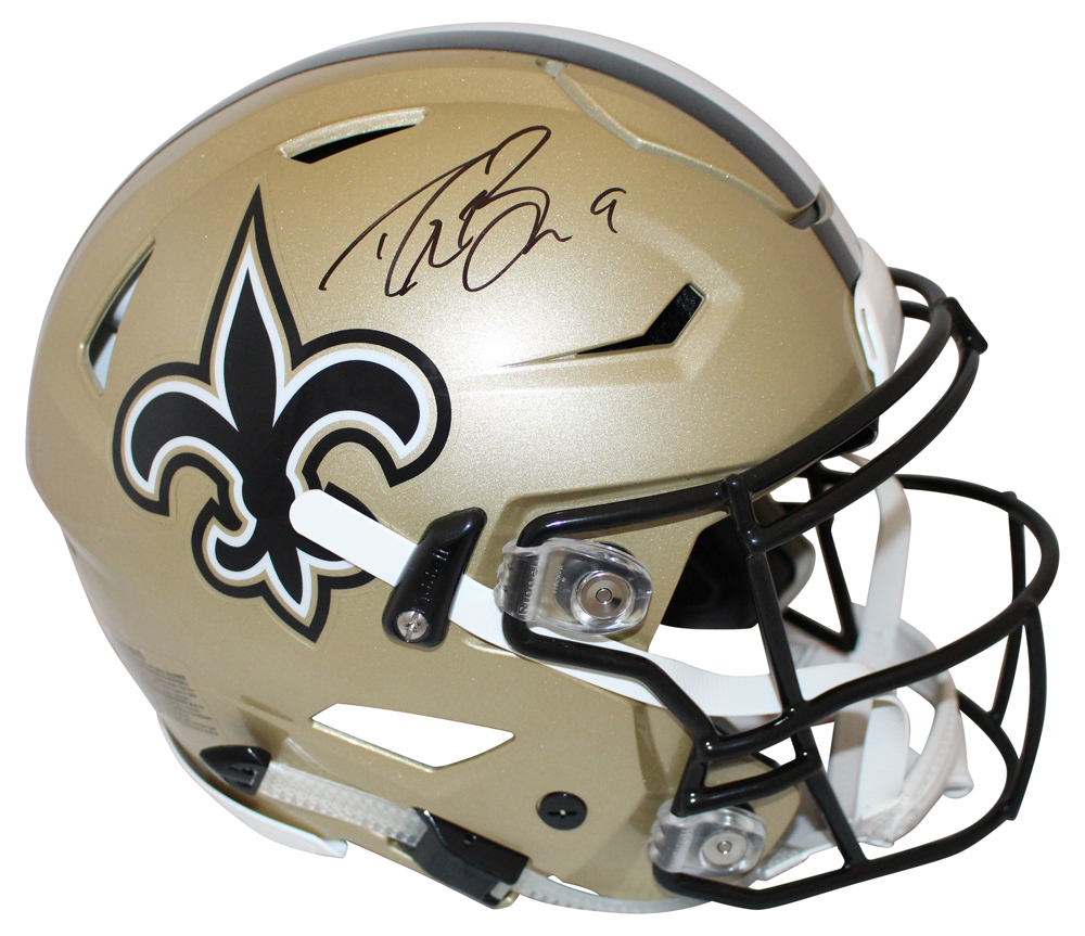 Drew Brees Signed New Orleans Saints Authentic Speed Flax Helmet BAS 26919