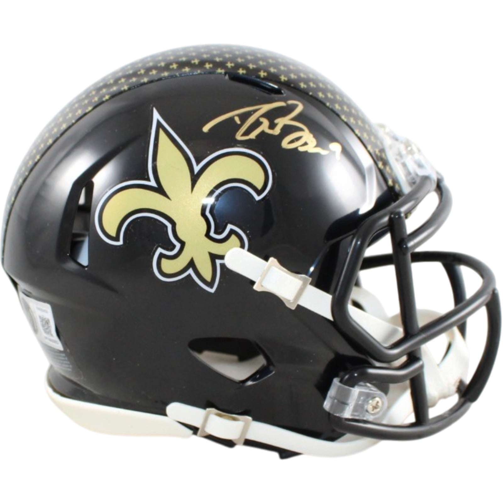 Drew Brees Autographed New Orleans Saints Mini Helmet Alt 22 Beckett WIT 58680