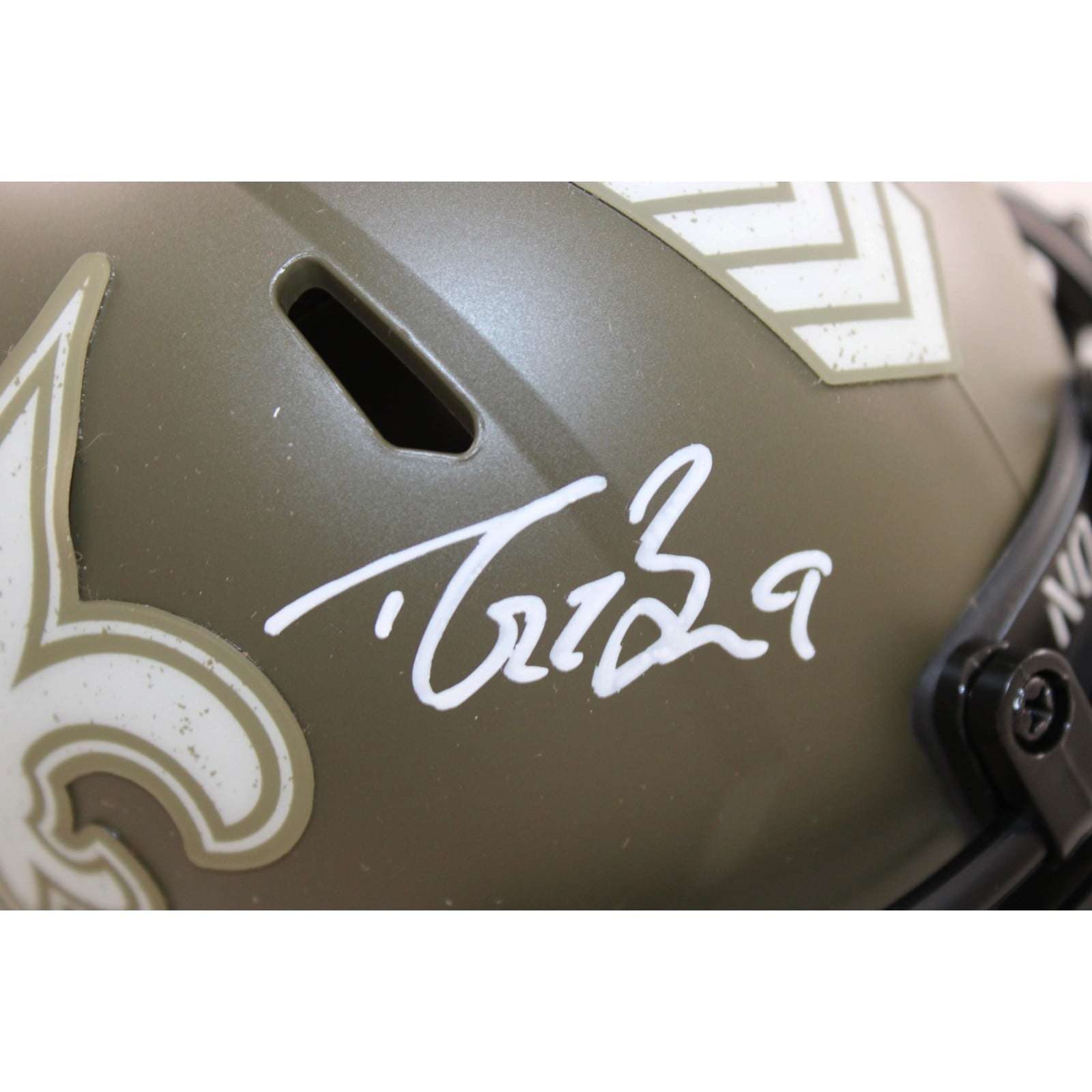 Drew Brees Autographed New Orleans Saints Mini Helmet STS 22 Beckett WIT 58683 3 Drew Brees Autographed New Orleans Saints Mini Helmet STS 22 Beckett WIT 58683