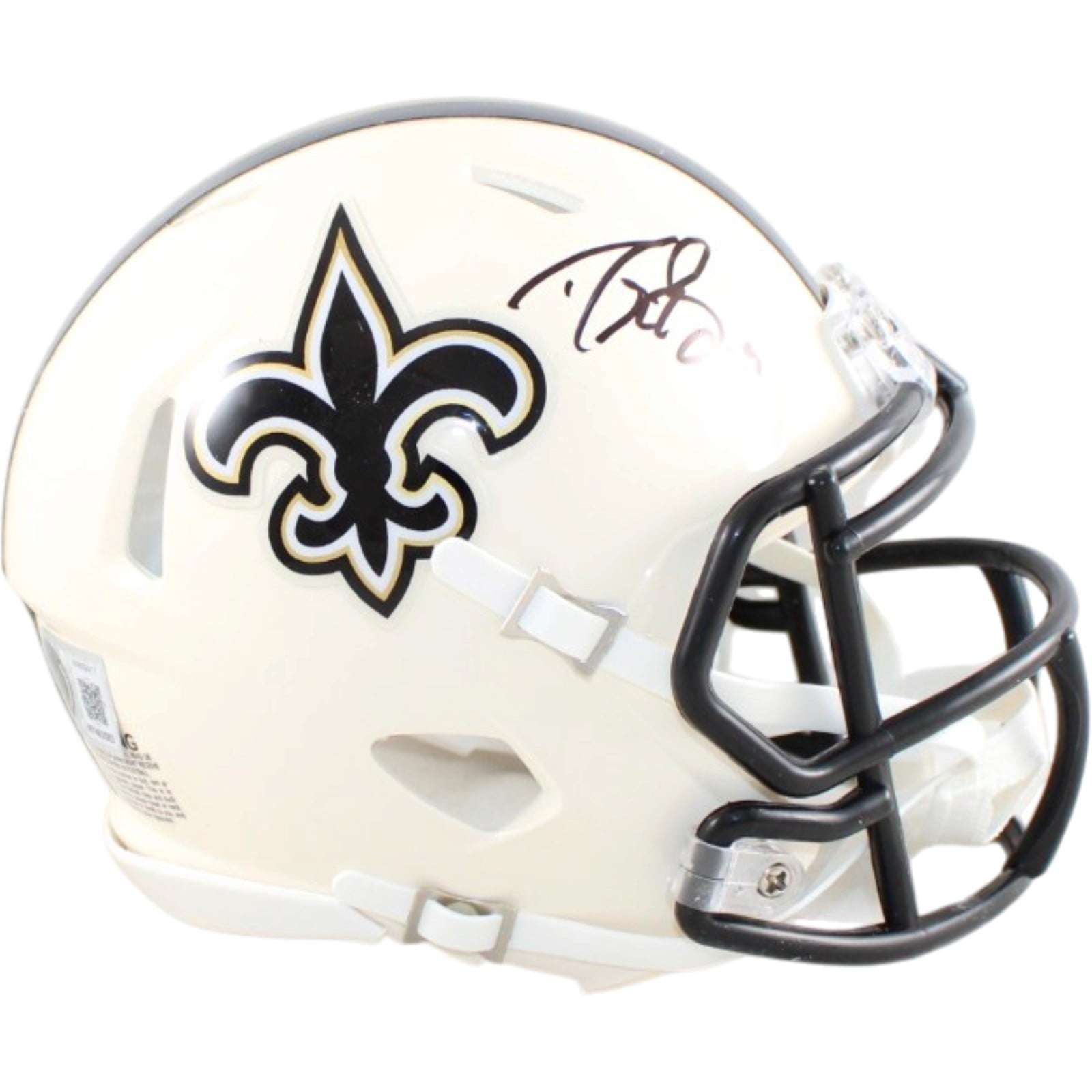 Drew Brees Autographed New Orleans Saints Mini Helmet Retro Beckett WIT 58688