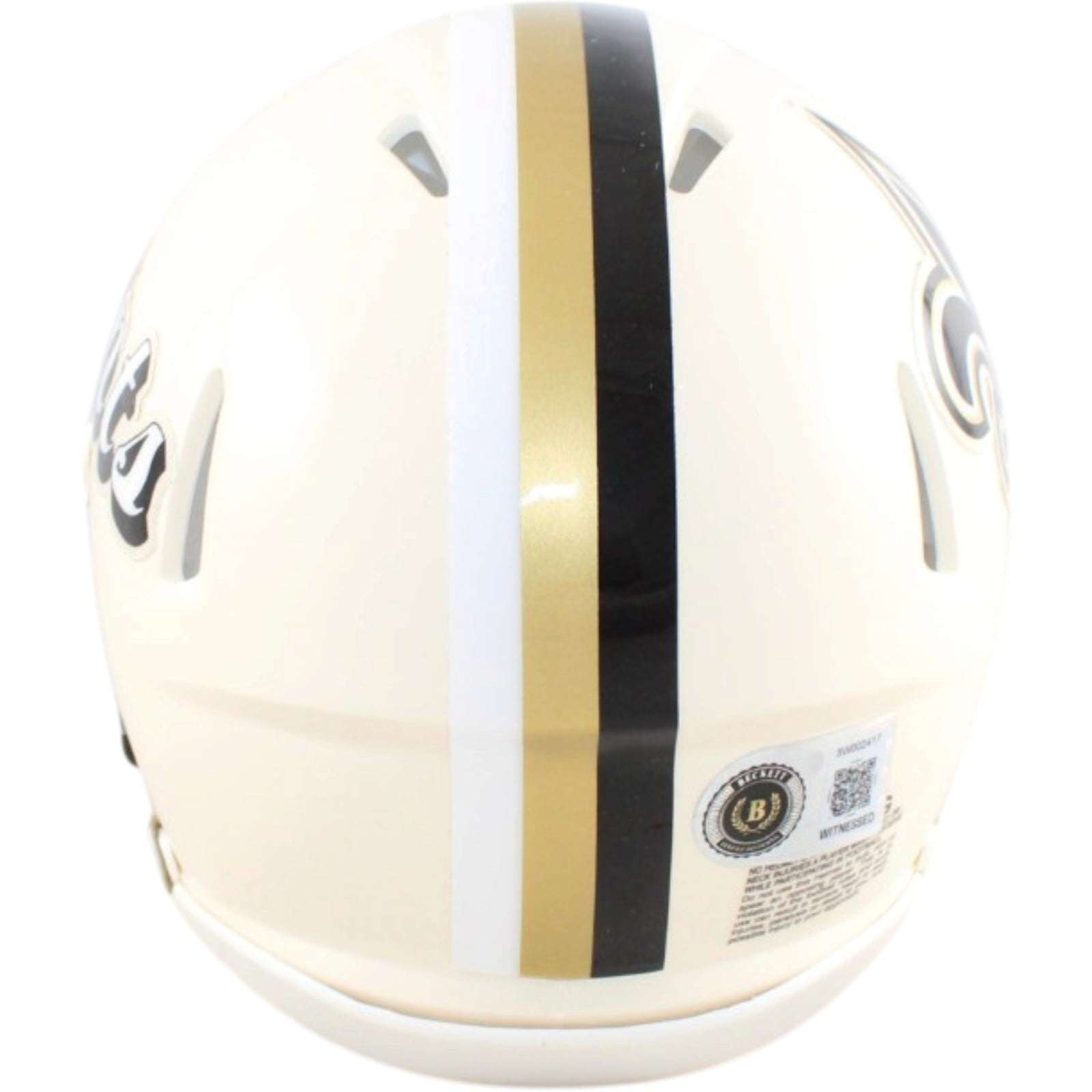 Drew Brees Autographed New Orleans Saints Mini Helmet Retro Beckett WIT 58688