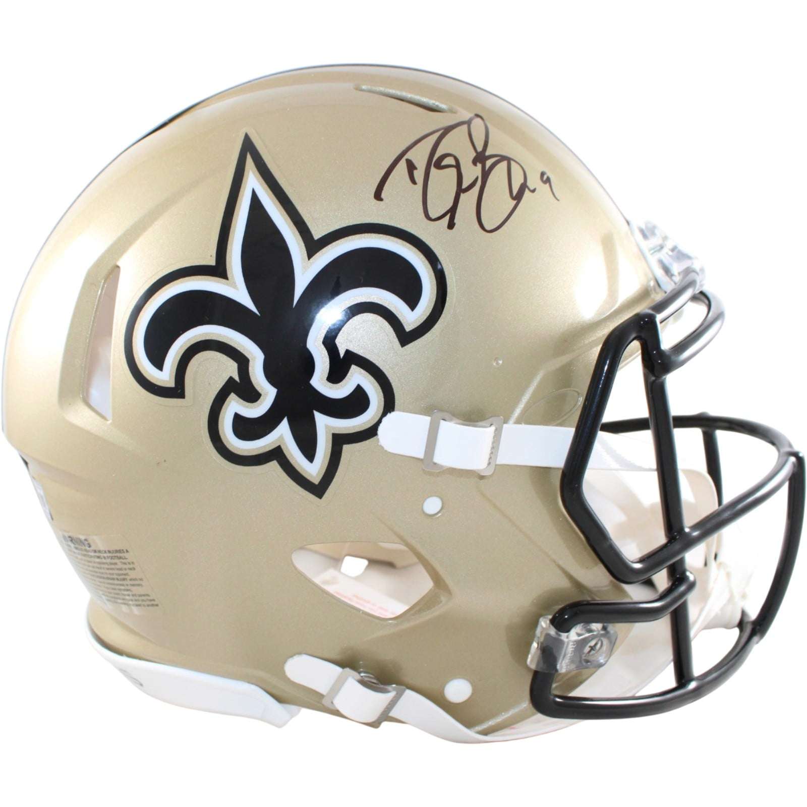 Drew Brees Autographed New Orleans Saints Proline Helmet Beckett Witness 58693