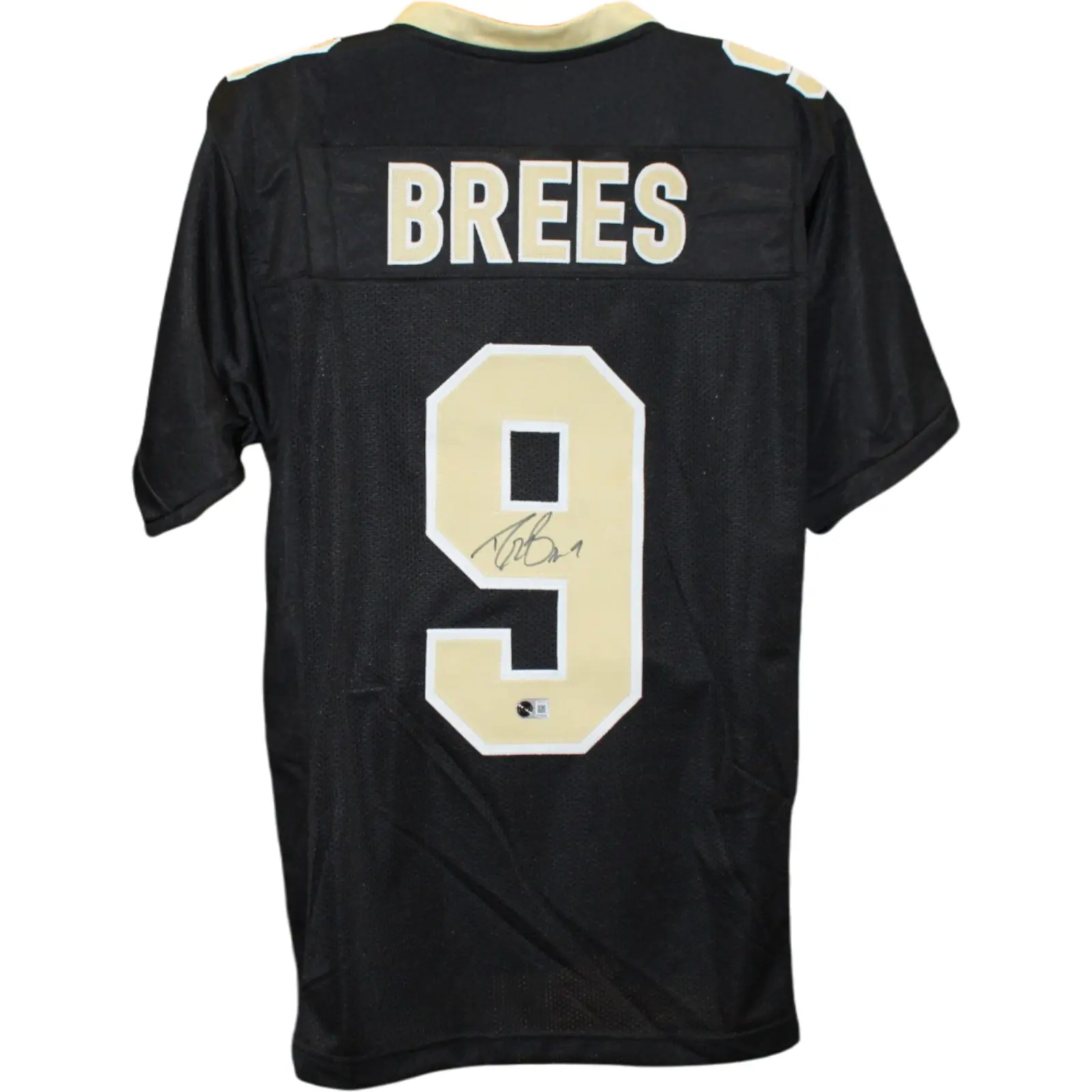 Drew Brees Autographed Pro Style Sz XL Black Jersey Beckett Witness 58503