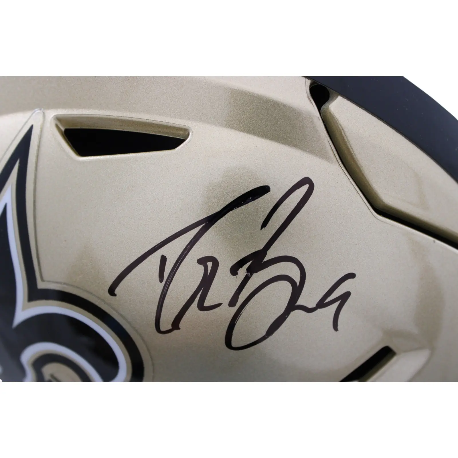 Drew Brees Autographed New Orleans Saints Mid-Size Midi Helmet Beckett WIT 58424 2 Drew Brees Autographed New Orleans Saints Mid-Size Midi Helmet Beckett WIT 58424