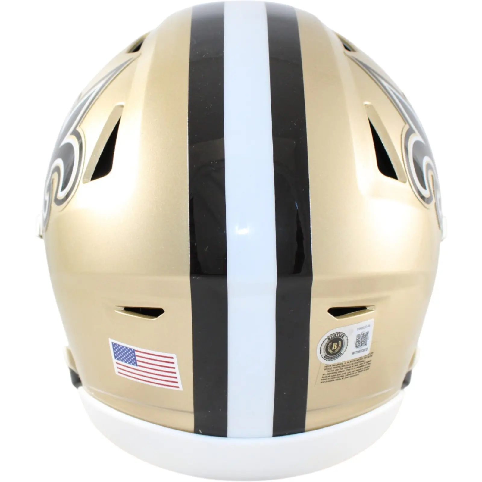 Drew Brees Autographed New Orleans Saints Mid-Size Midi Helmet Beckett WIT 58424 3 Drew Brees Autographed New Orleans Saints Mid-Size Midi Helmet Beckett WIT 58424