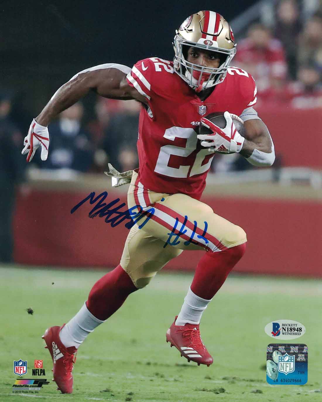 Matt Breida Autographed/Signed San Francisco 49ers 8×10 Photo BAS PF