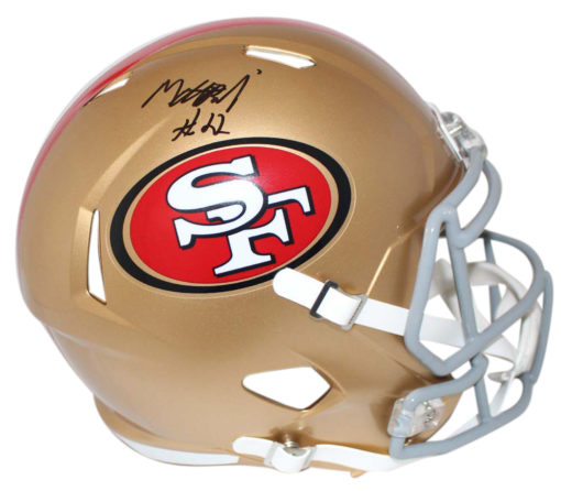 Matt Breida Autographed San Francisco 49ers Speed Replica Helmet BAS 23989