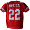 Matt Breida Autographed/Signed San Francisco 49ers Red XL Jersey BAS 23990