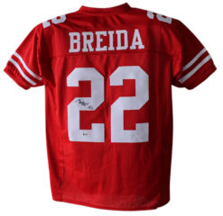 Matt Breida Autographed/Signed San Francisco 49ers Red XL Jersey BAS 23990