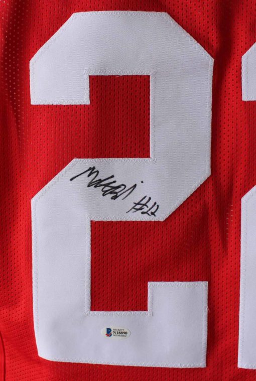Matt Breida Autographed/Signed San Francisco 49ers Red XL Jersey BAS 23990