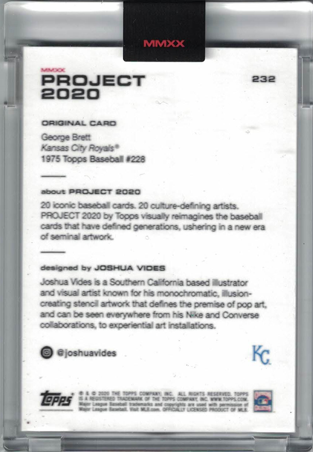 George Brett Kansas City Royals 2020 Topps Project #232 Artist Trading Card 28426