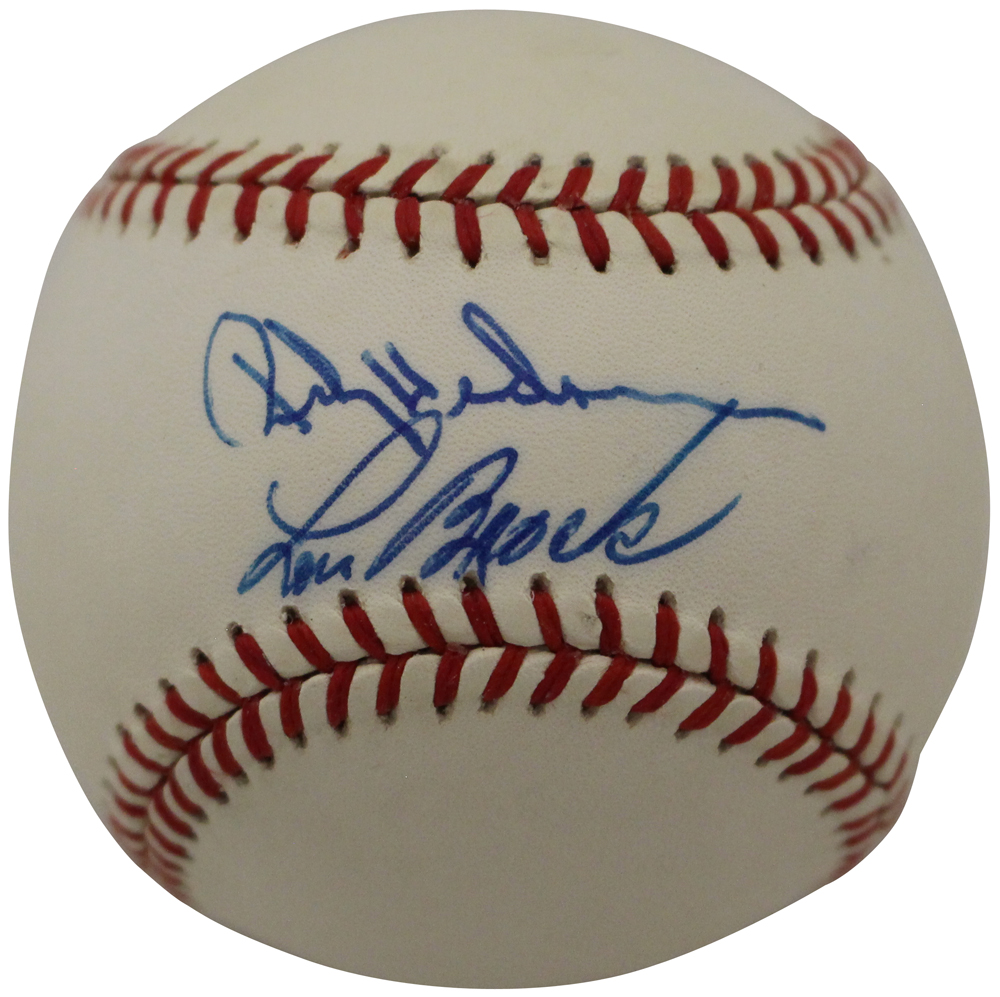 Lou Brock & Rickey Henderson Autographed American League Baseball BAS