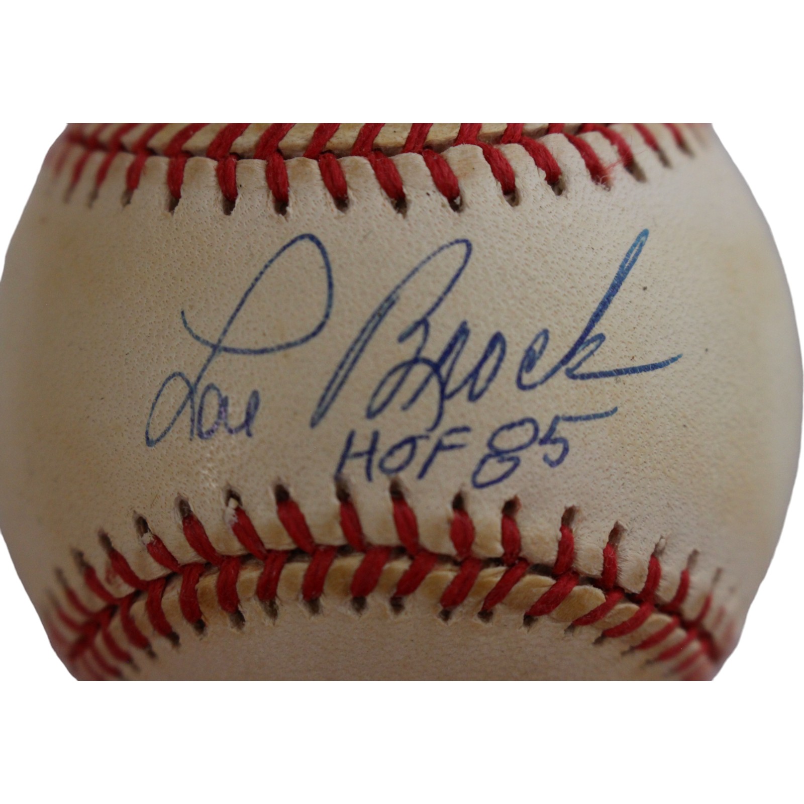 Lou Brock Autographed National League Baseball HOF Toned Beckett 44362