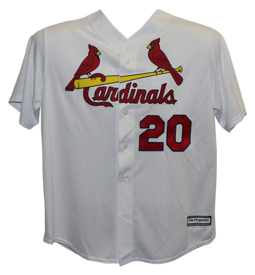 Lou Brock Autographed St Louis Cardinals Majestic White XL Jersey JSA 25804