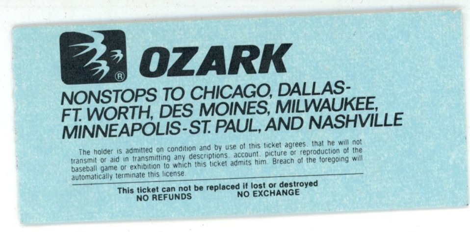 Lou Brock Saint Louis Cardinals Hall of Famer Final Game 09/30/1979 Ticket 56252